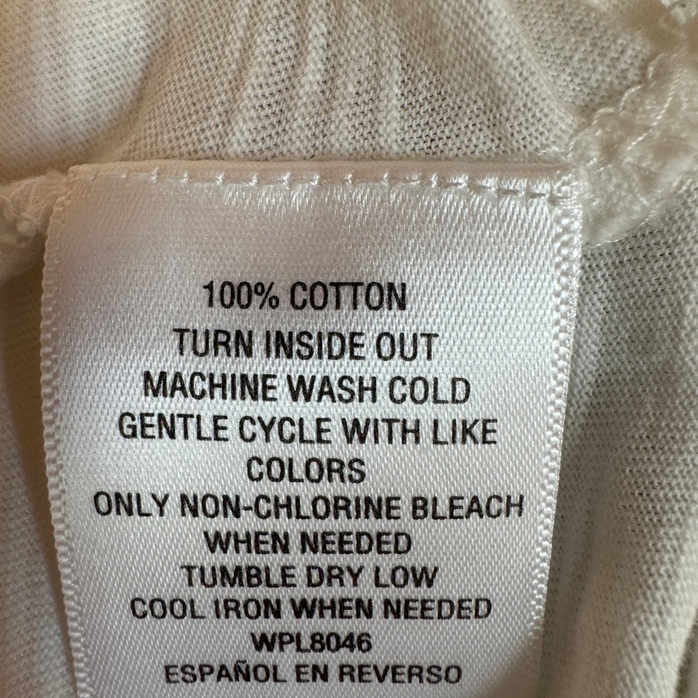 Style & Co. White Sleeveless Button-Front Lace-Trim Top - Picture 6 of 6